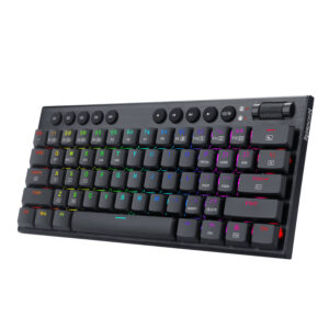 REDRAGON Horus Mini 61Key Red Switch RGB Low Profile Gaming Mechanical Keyboard - Black